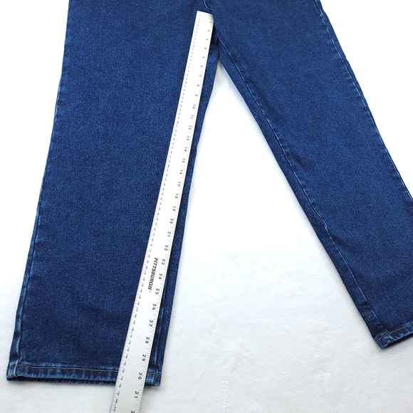Wrangler Jeans Mens 14X32 Blue Denim Straight Leg Mid Rise Lightweight Outdoors - Picture 6 of 10